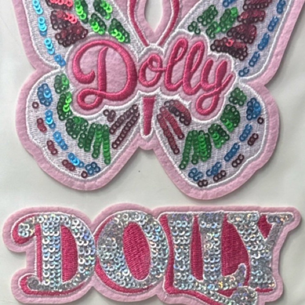 Dolly Parton Sequin Patch Set - Pink, Green, Red - Picture 2 of 4
